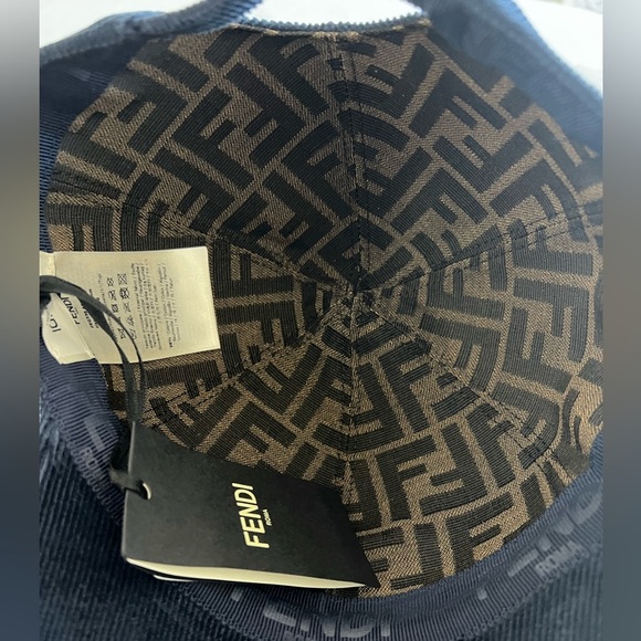 Fendi Navy Corduroy Hat main image 5